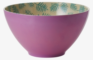 Rice Two Tone Melamine Palm Leaves Salad Bowl #2828419