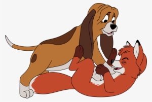 The Fox And The Hound By Jackspade2012-d6xbsol - Fox And The Hound Sticker #2828712