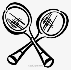 Badminton Rackets Royalty Free Vector Clip Art Illustration - Badminton Racket Clipart Png #2828806