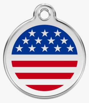 Product Codes - Medaille Chien Gravee 30 Mm Drapeau Usa Par Red Dingo #2829805