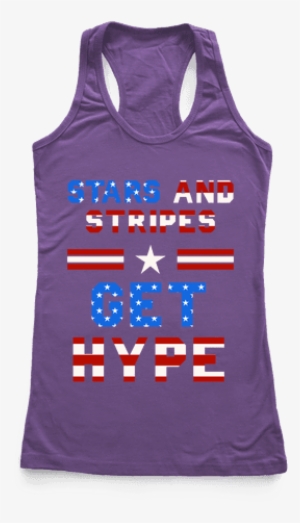 Stars And Stripes Get Hype Racerback Tank Top - Heels On Gloves Off #2829955