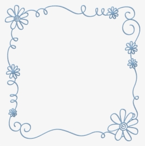 Denim - Green Flowers Border Clipart #2830148