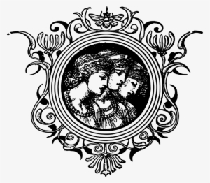 Floral Design Flower Borders And Frames Ornament Picture - Line Drawing Sugar Skull #2830668