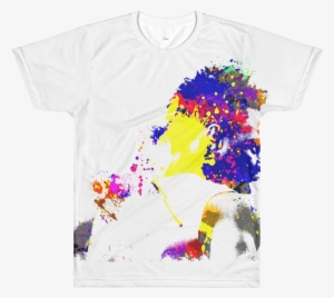 Focused Athlete Multi Colored Splatter Effect, Short - T-shirt #2831445