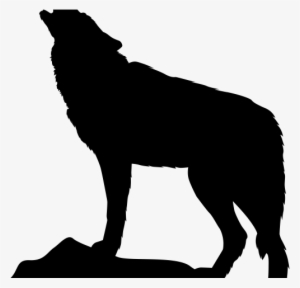 Gray Wolf Clipart Transparent Background - Silueta De Lobo Png #2833359