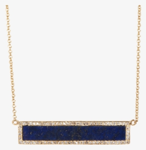 Jennifer Meyer Diamond & Lapis Bar Pendant Necklace - Chain #2833828