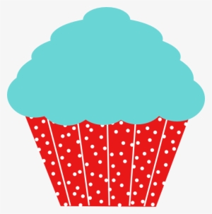Robin Egg Blue And Red Polkadot Cupcake Svg Clip Arts #2833857