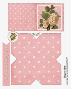 Pink Polka-dot & Roses Card Set - Tea #2833953 Pink Polka-dot & Roses Card Set - Tea #2833953