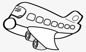 Airplane Clipart Flight - Cute Aeroplane Clipart Black And White #2834391