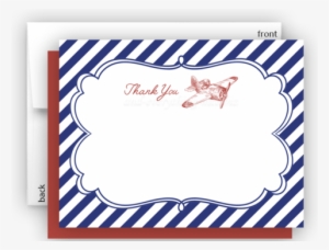 Vintage Airplane Ii Thank You Cards Note Card Stationery - Fazer Marianne Chocolate Filled Mint Candies #2834483