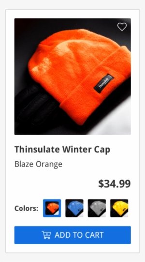 Ecommerce Listing Showing Orange Knitted Winter Hat, - Hat #2834579