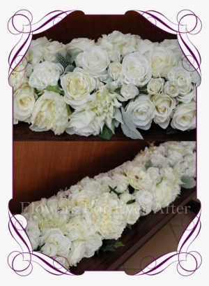 Silk Wedding Flowers Melbourne, Silk Wedding Flower - Ivory Flower Garland #2835607