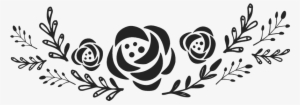Garland With Flowers Rubber Stamp - Black And White Flower Garland Clipart #2835705