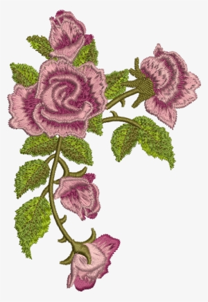 Clasic Rose Garland - Floral Embroidery Designs Png #2835766