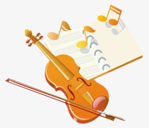1 Music - Violin Con Notas Musicales Png #2836309