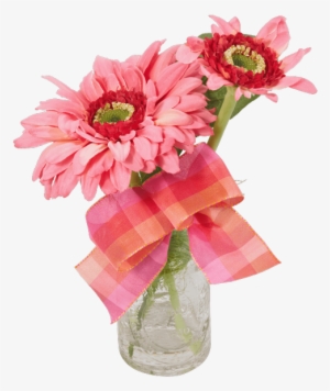 Silk Pink Gerbera Daisy Bud Vase • - Royer's Flowers & Gifts #2836310
