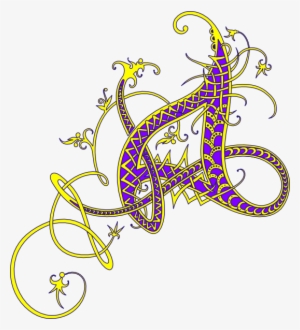 Vermilion Musical Notes Typography No Background - Letter A Clip Art #2836474