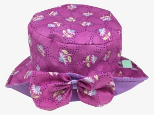 Pink Daisy Sun Hat With Mauve Lining - Sun Hat #2836502