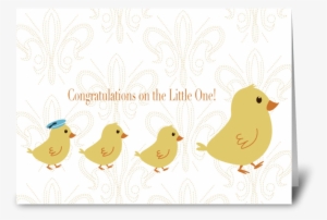 Congratulation On The Little One Greeting Card - Greeting Card #2836715