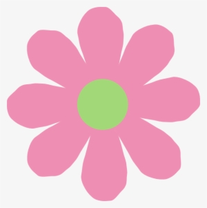 Pink & Green Daisy Clip Art - Flower Clipart #2836737