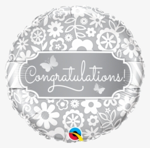 Picture 2 Of - Congratulation White Foil Balloon #2836865