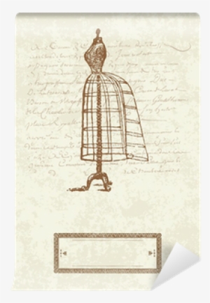 Beautiful Retro Card - Vintage Kleiderform Grußkarte #2836899