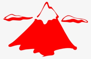 Png Stock Mountain In Red Clip - Mountain Clip Art #2837466