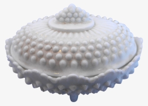 Fenton White Milk Glass Hobnail Oval Candy Dish With - Milk Glass #2838585