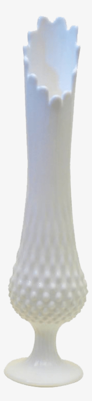 Fenton Hobnail Swung Milk Glass Vase - Vase #2838607