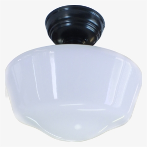 Milk Glass Schoolhouse Lighting 16" Direct Ceiling - Serving Tray #2838611