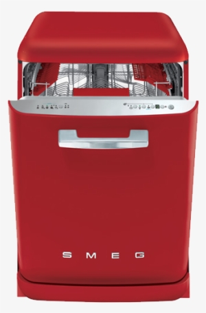 Smeg-dishwasher - Smeg Lvfabrd Free-standing Dishwasher Red 60 Cm 50's #2839342