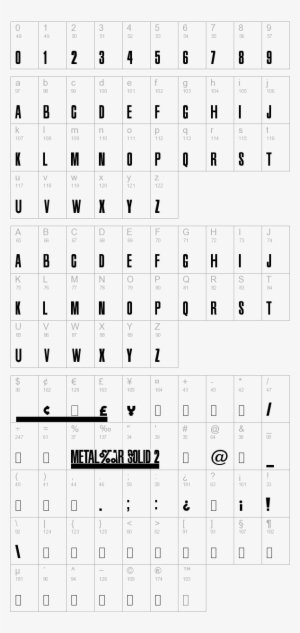 Metal Gear Solid - Metal Gear Solid 4 Fonts #2840107