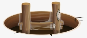 Ladder Hole Spider Webs Rustic Old Wooden - Clip Art #2840647