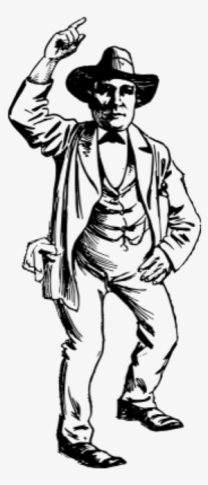 Image Of Clip Art Cowboy - Old School Cowboy Shower Curtain #2840821