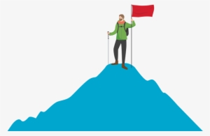 Climber Conquers Mountain And Stands On Its Peak - Loan #2841102