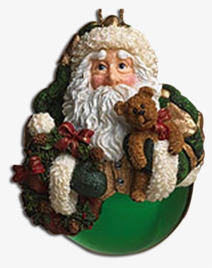 Boyds Father Christmas Shimmering Green Ball Glass - Christmas Ornament #2841995