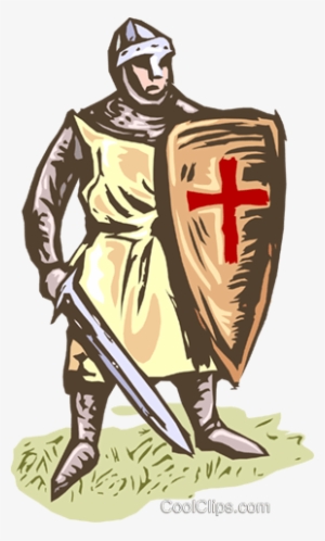Medieval Warrior Royalty Free Vector Clip Art Illustration - Knight From Canterbury Tales #2842766