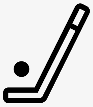 Hockey Stick And Ball Sportive Symbol Comments - White Hockey Stick Icon #2843864