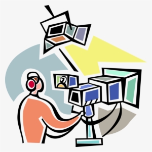 Vector Illustration Of Television Broadcast Studio #2844277