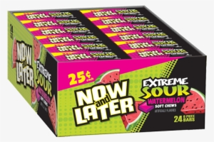 Watermelon Now And Later Extreme Sour Soft Chews 6-pack - Shell Shocked Now And Later Sours #2844480