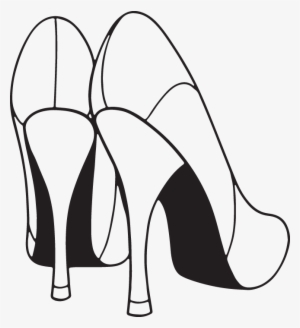 Shoes Clipart Heel - High Heels Clipart Black And White #2844776