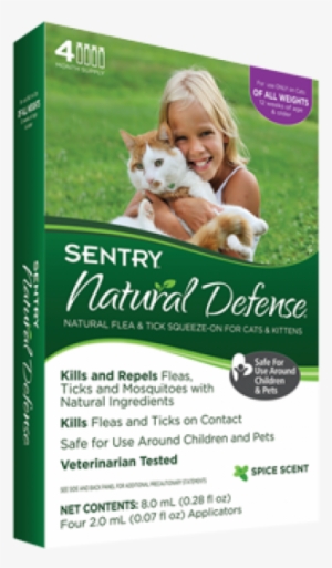 Sentry Natural Defense Flea & Tick Cat - Sentry Natural Defense Squeeze-on For Cats #2845645
