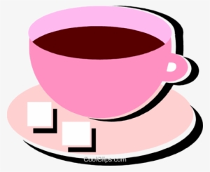 Cup Of Coffee With Two Sugar Cubes Royalty Free Vector - Coffee #2845666
