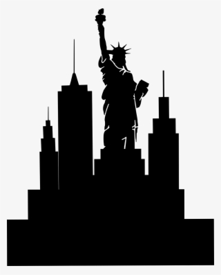 Silhouette, Usa, America, Freedom, July4th - Siluet Building Vector Png #2846224