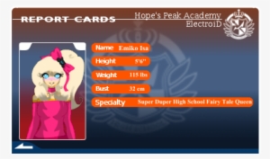 Emiko Isa's Report Card - Danganronpa Custom Report Cards #2846303