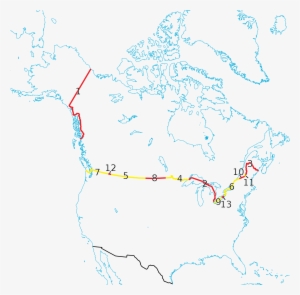 Px Us Canada Border States Svg With Map Of Us - Actual Us Canada Border #2846888