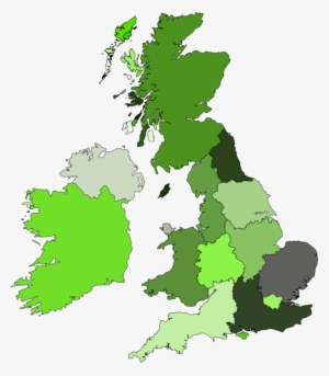 England British Isles Blank Map Vector Map - Map Of Uk Vector #2847093