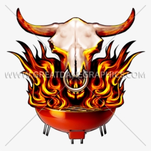 Download Error - Flaming Bull Skull #2847311