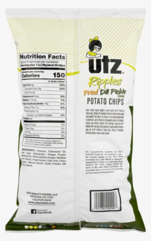 Utz Potato Chips, Ripples Fried Dill Pickle - Twist 10 Inch Lollipops #2848078