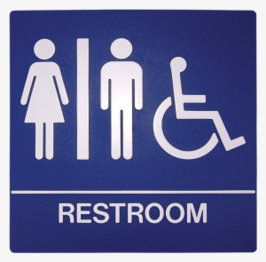Ada Restroom Signage W/ Braile - Hillman Restroom Signs #2848462